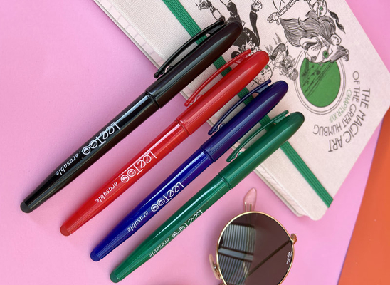 Papel borrable de Pen For School Office Without del gel del Clicker de Frixtion dañado